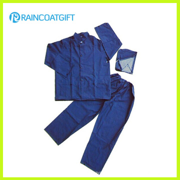 PVC / Poliéster / PVC 2PCS Bib Calças Rainsuit